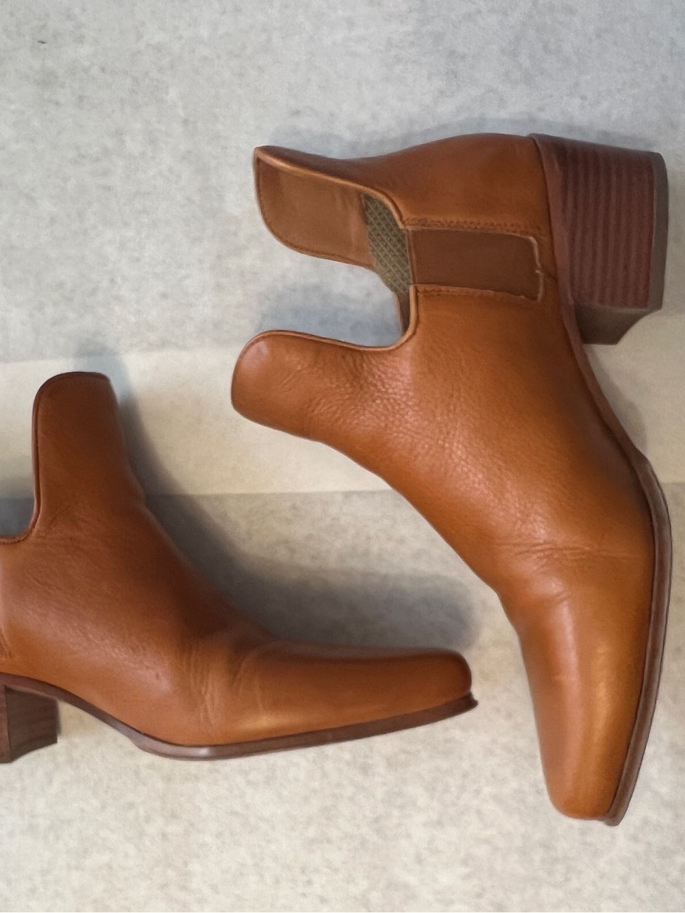 SARTO By Franco Sarto Cognac Cutout Leather Ankle Booties